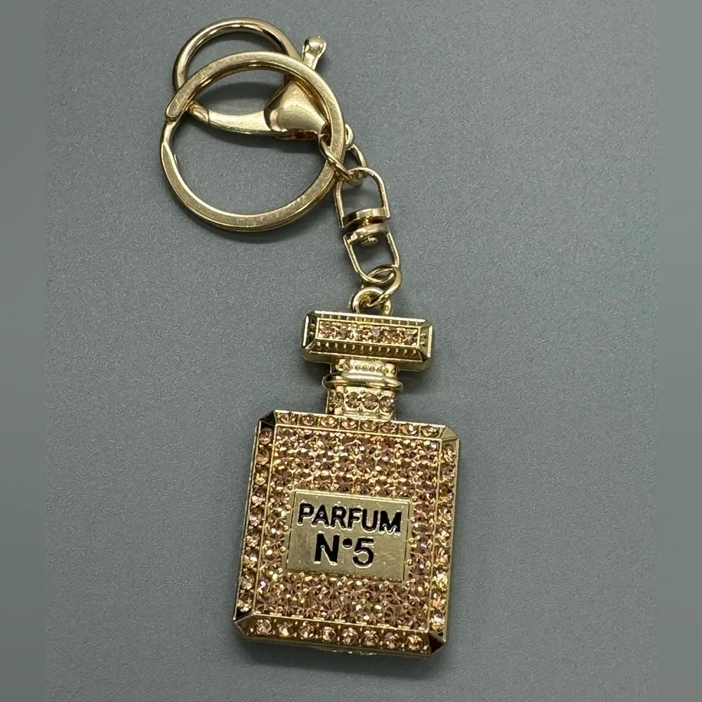 BAG CHARM Perfume Champagne Crystal Rhinestones